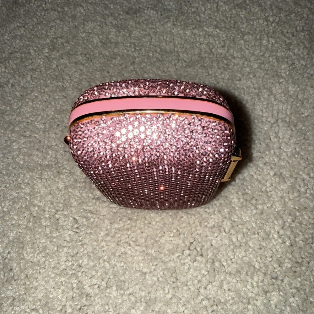 NEW Glitz & Glam 8 Compartment Travel Pill Cases PINK Rhinestones TikTok Viral